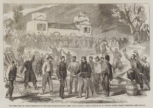 Victor Emmanuels første besøg i den nationale hærs lejr ved St. Angelo